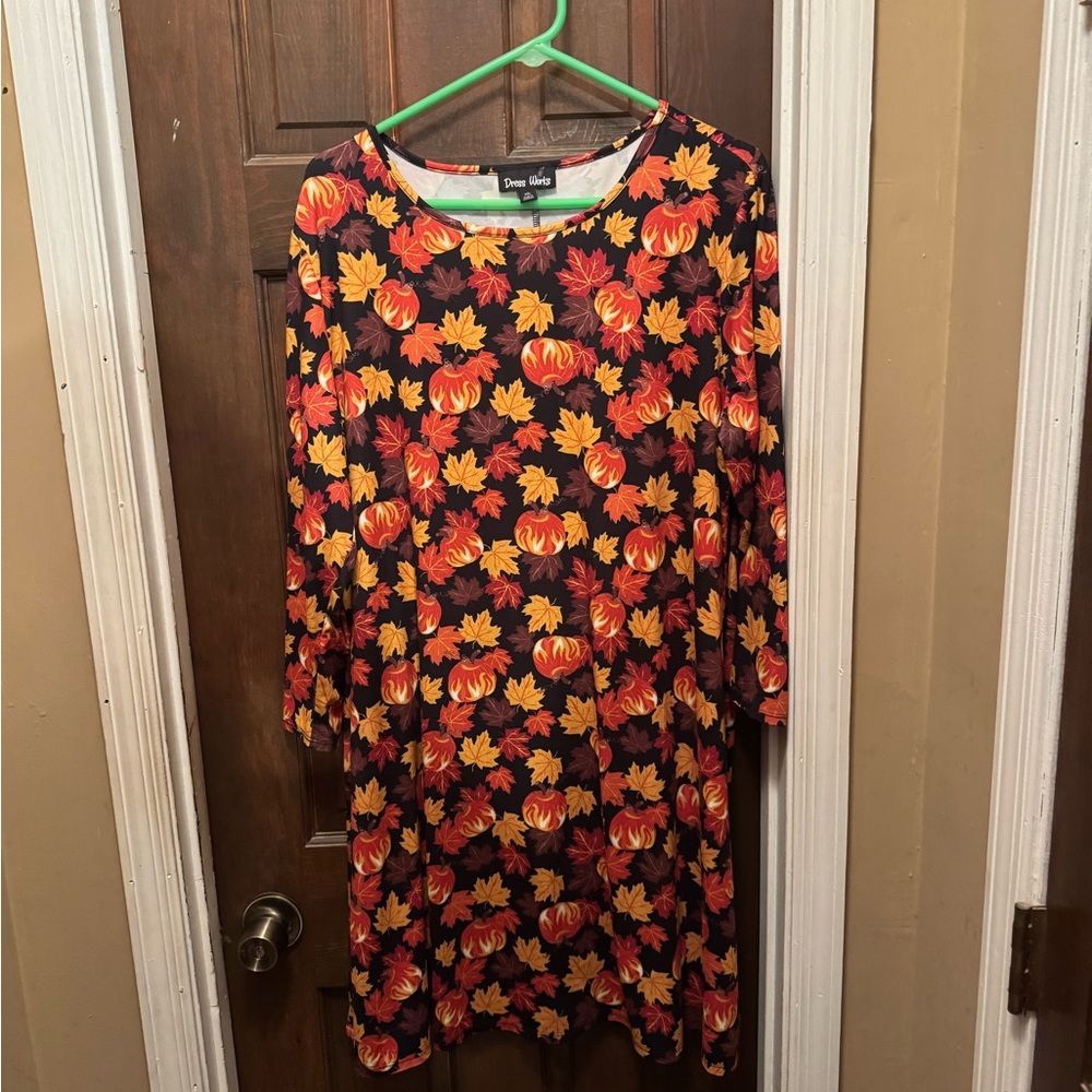 Women’s XXL Dress Works 3/4 Sleeve Fall Dress